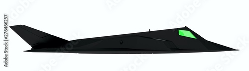 F-117. Military stealth aircraft.