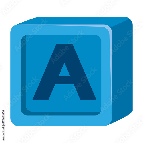 alphabet block toy baby with letter a
