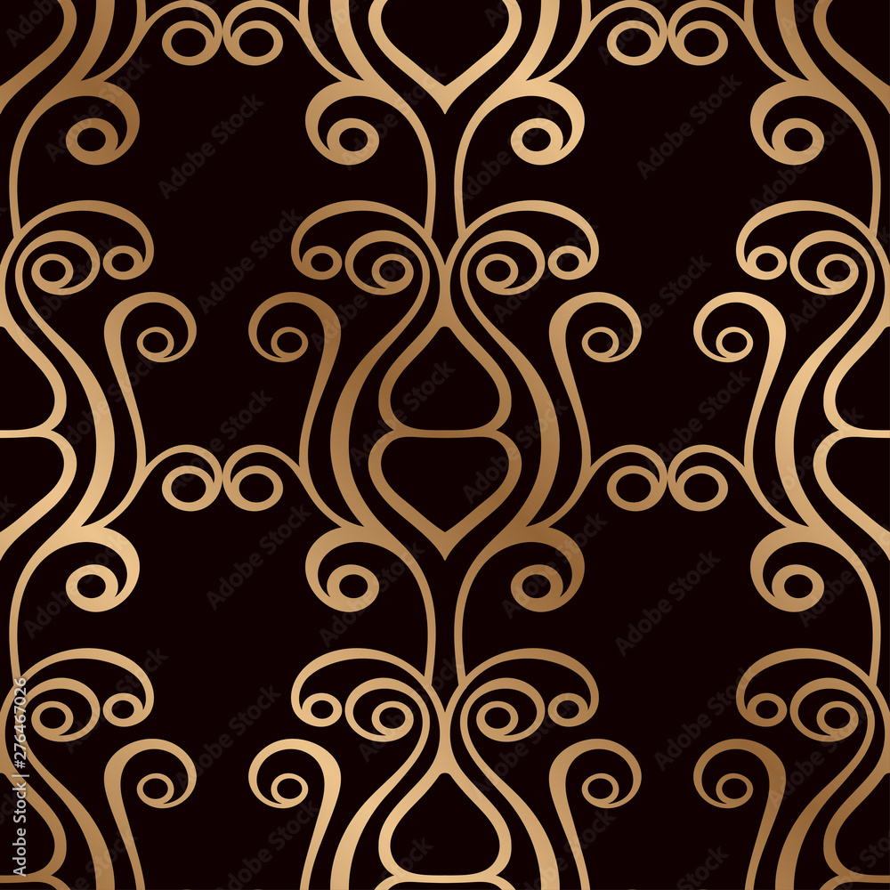 Art Deco Pattern. Seamless golden background. Minimalistic geometric design. Vector line design. 1920-30s motifs. Luxury vintage illustration Art Deco Pattern. Seamless golden background. Minimalistic geometric design. Vector line design. 1920-30s motifs. Luxury vintage illustration