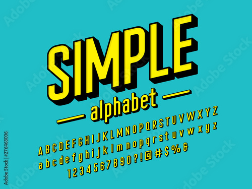 Vector of modern condensed bold alphabet design