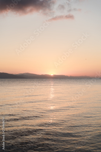 Sunrise over the Aegean Sea on Kos  Greece. 