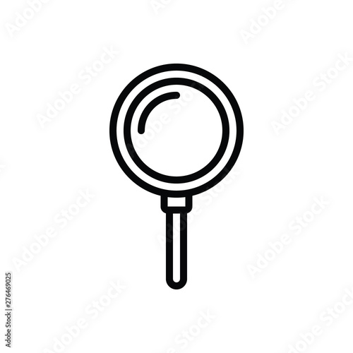 Black line icon for loupe 