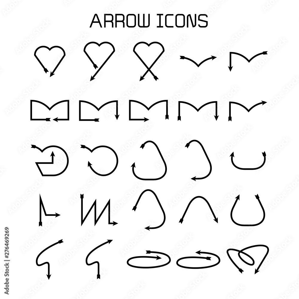 arrow and bow icons set arrow and bow icons set