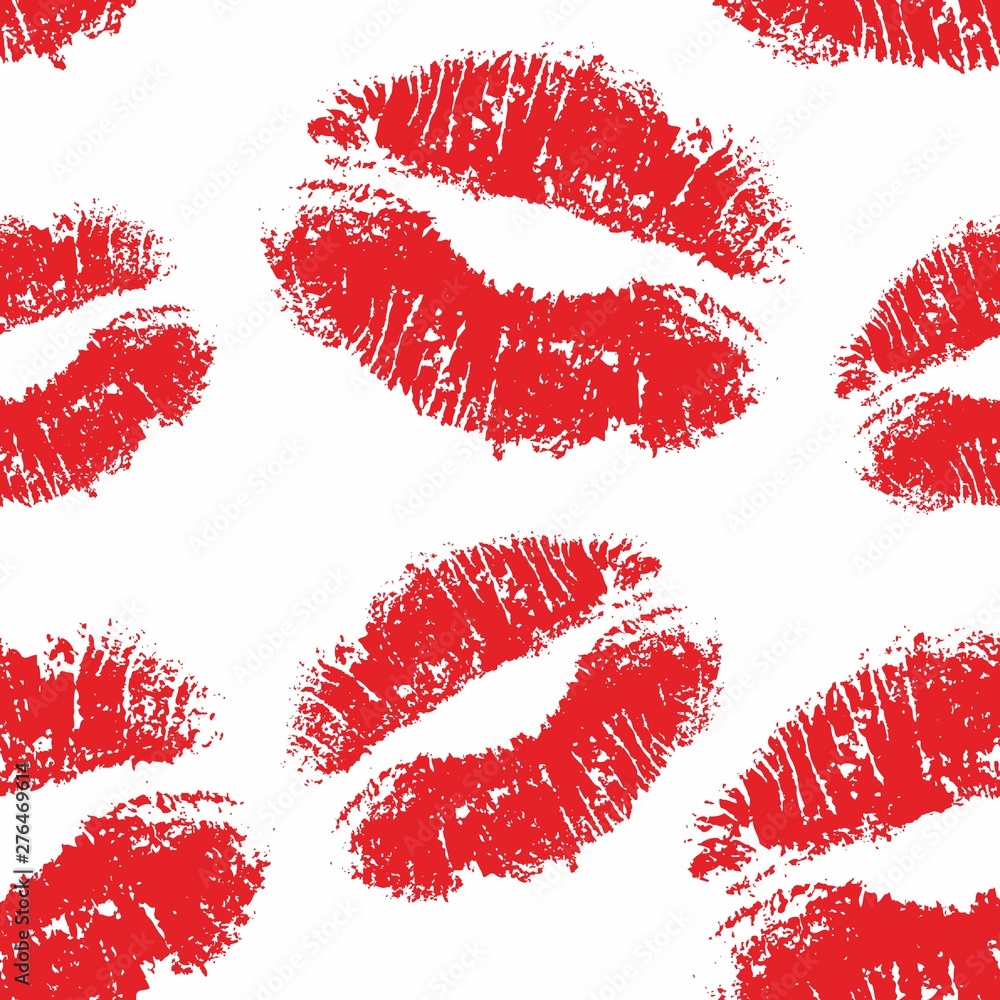 Naklejka premium Seamless vector pattern lips