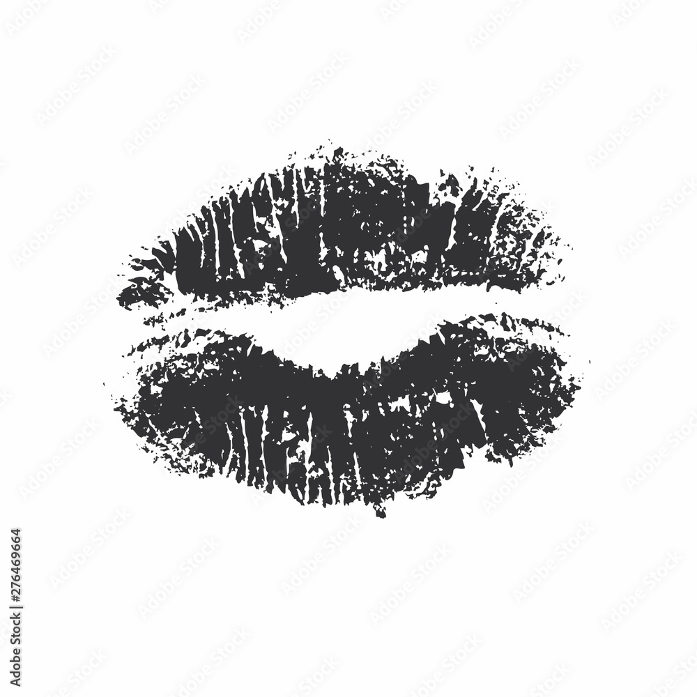 Vector illustrarion post stamp sign lips Vector illustrarion post stamp sign lips
