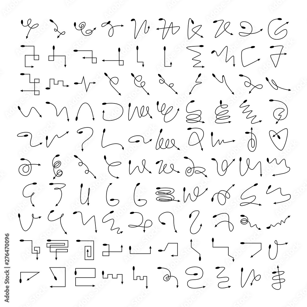 arrow and line bow icons set arrow and line bow icons set