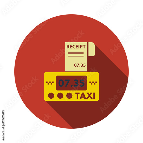 Taxi Meter With Receipt Icon