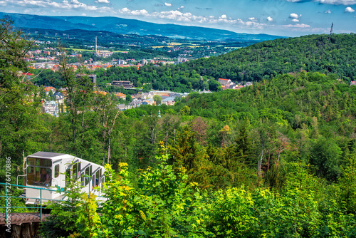 Obraz na plátně Diana Standseilbahn Karlsbad Aussichtsturm