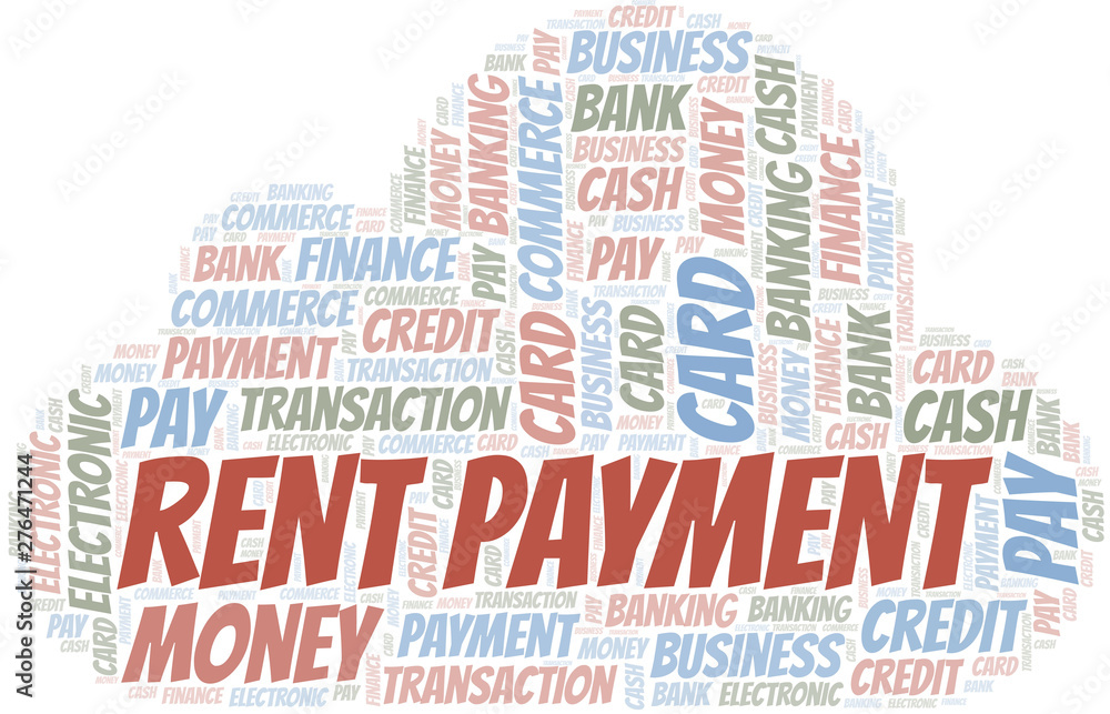 Obraz premium Rent Payment word cloud. Vector made with text only.