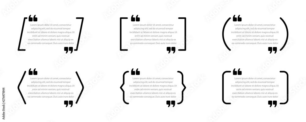 Set of quote boxes. Speech bubbles isolated on white background - obrazy, fototapety, plakaty 