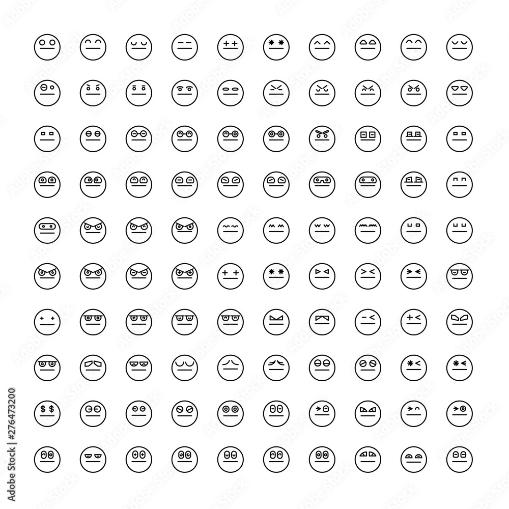 emoticon icons set line emoticon icons set line