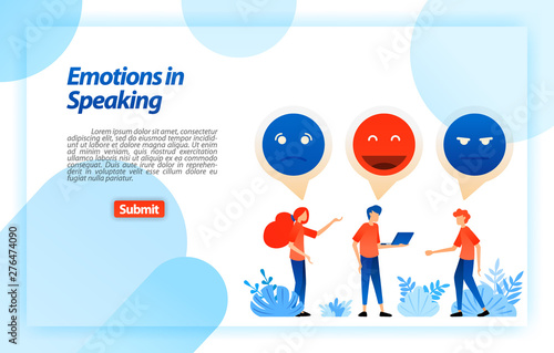 vent and chat with emojis and emoticons. people communicate, dialogue, discussion, talking problems and fun. vector illustration concept for landing page, ui ux, web, mobile app, poster, banner, ads