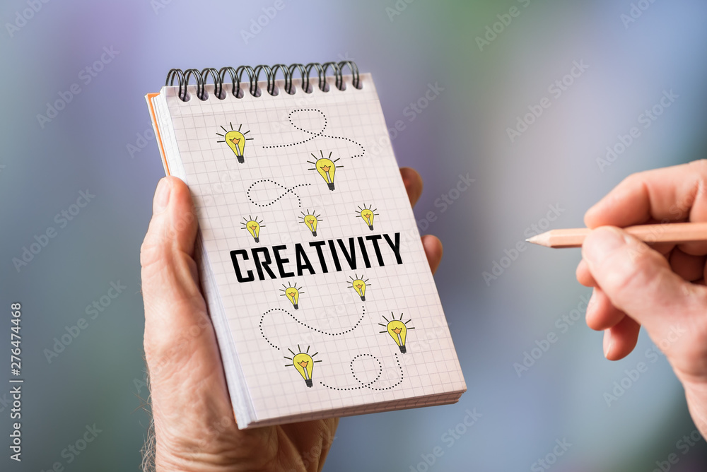 Creativity concept on a notepad Creativity concept on a notepad