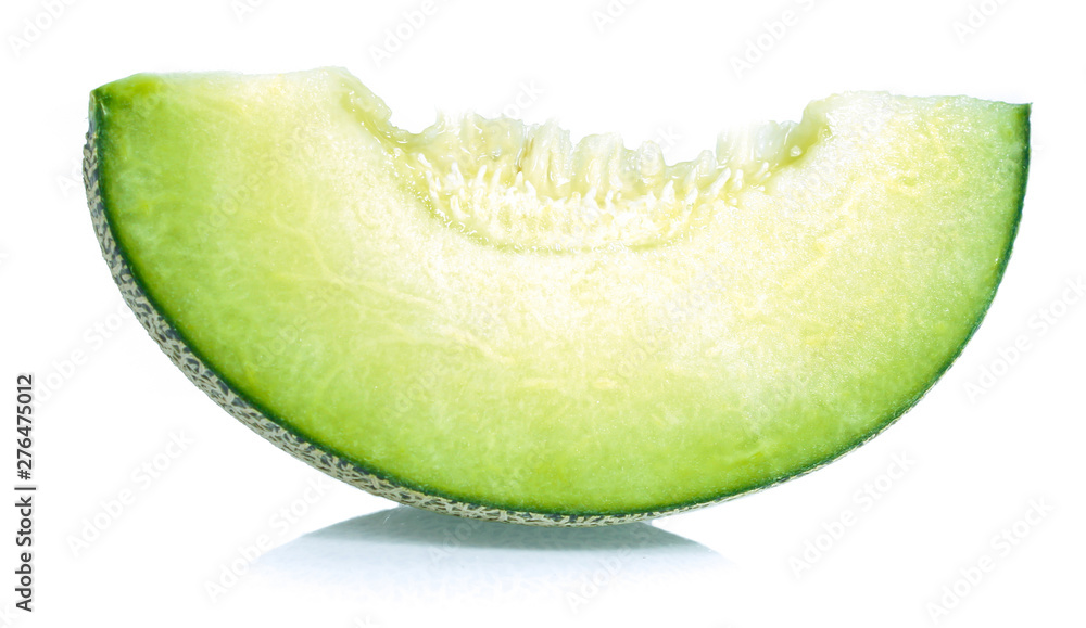 green melon isolated on white background green melon isolated on white background