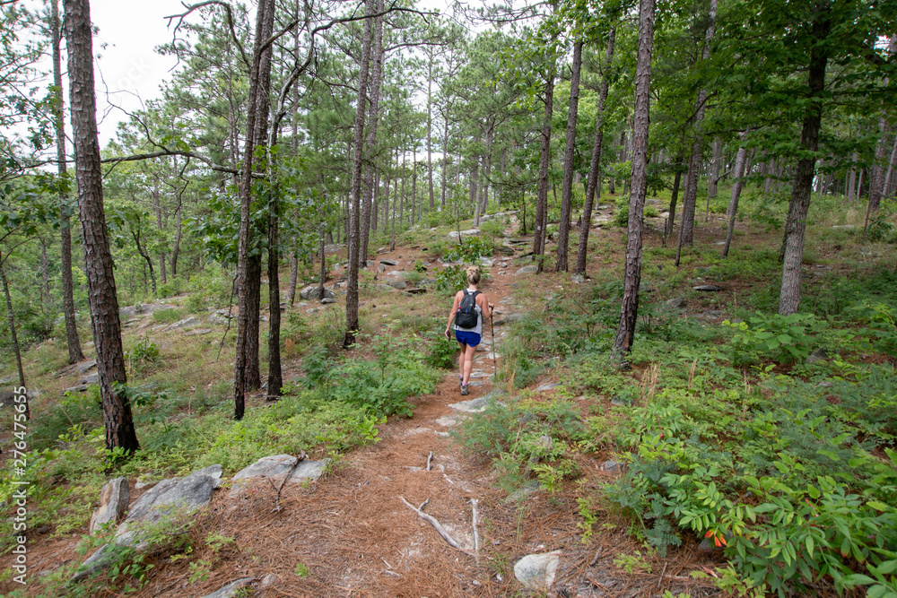 Female hiker in Appalachia Female hiker in Appalachia