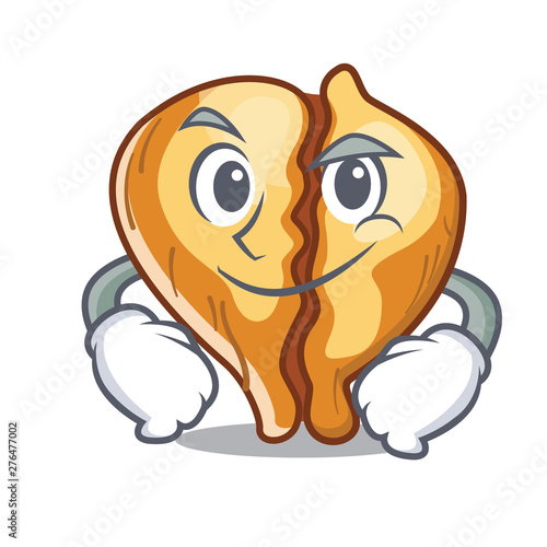 Smirking tortellini is cooked in cartoon pan