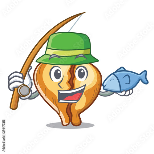 Fishing tortellini is served in cartoon board