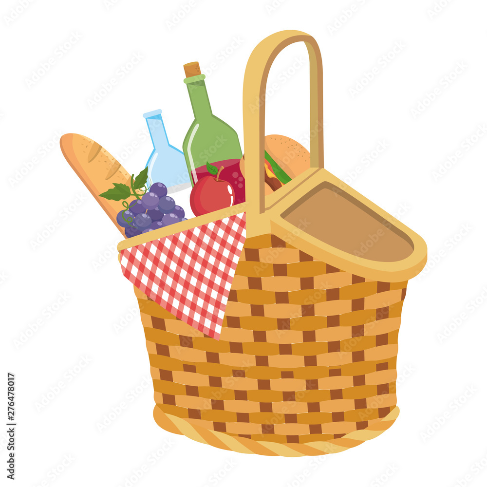 Isolated picnic basket design vector illustrator Isolated picnic basket design vector illustrator