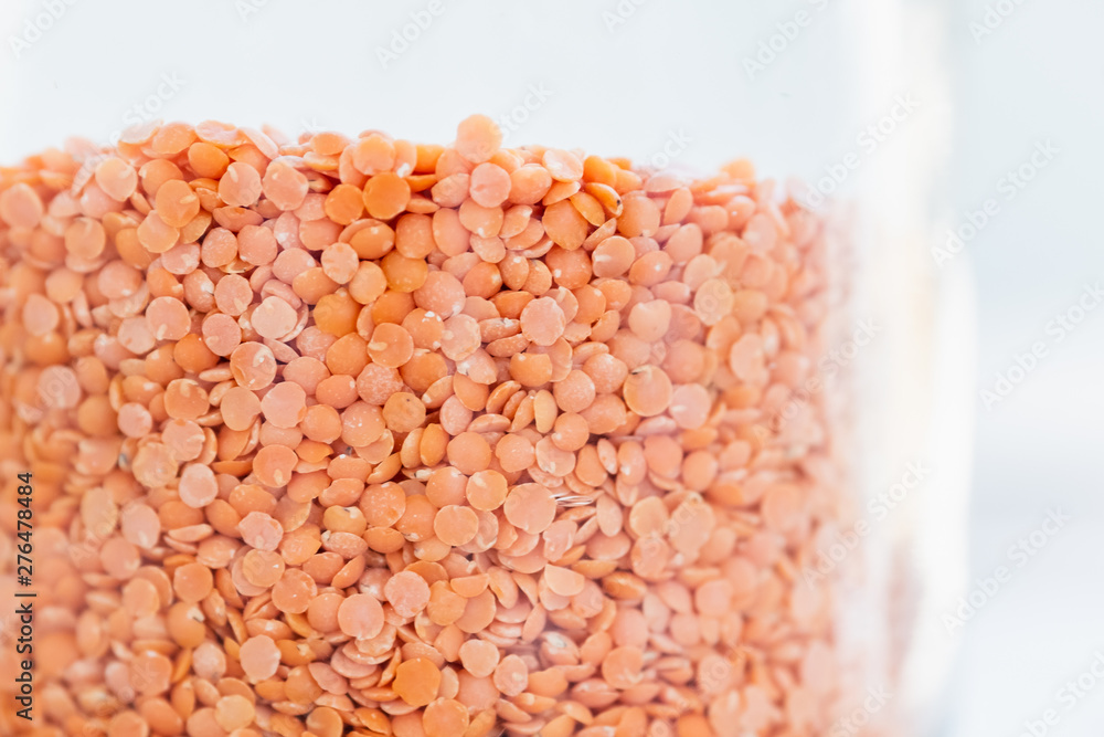 Close up sur des lentilles corail Close up sur des lentilles corail
