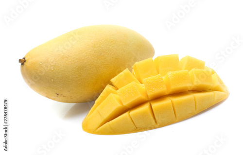 yellow Mango isolated white background