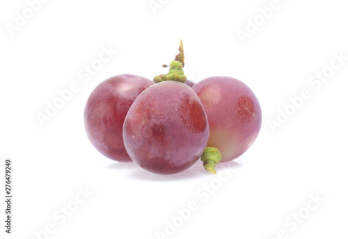 red grape  isolated on white