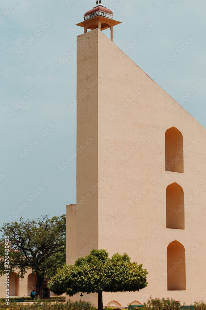 View of the tower against the sky in Jantar Mantar in Jaipur, Rajasthan, India