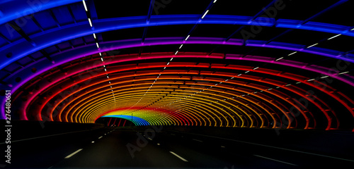 Coloured Sound Tube Bridge