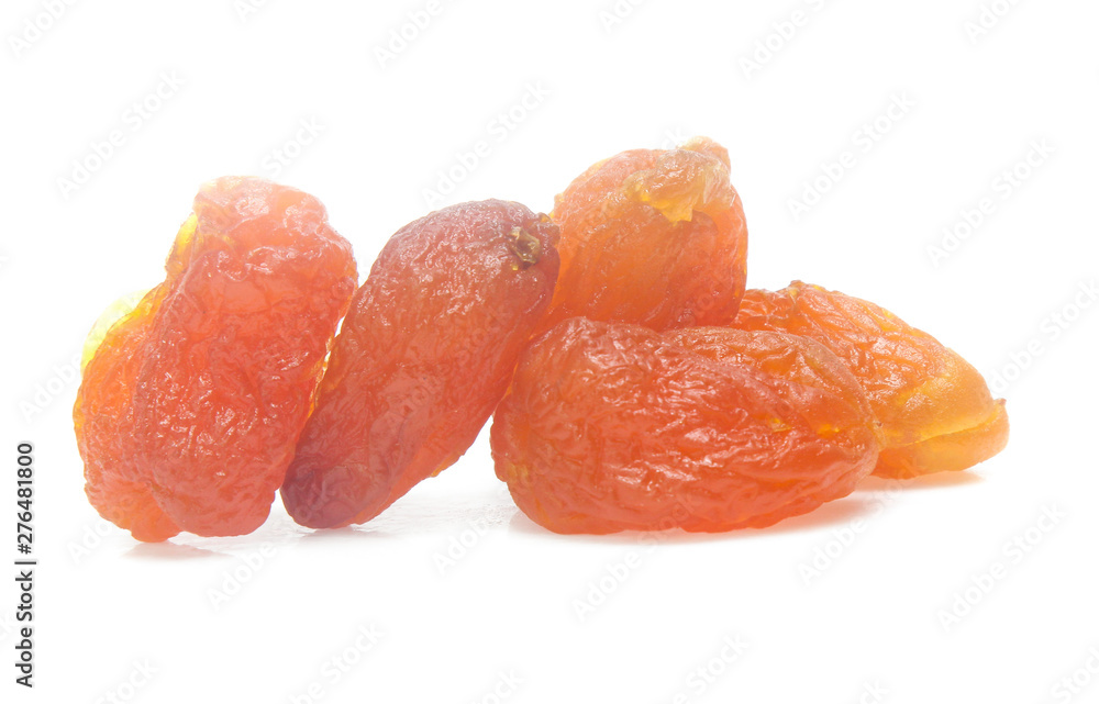 Dry apricot isolated on the white background Dry apricot isolated on the white background
