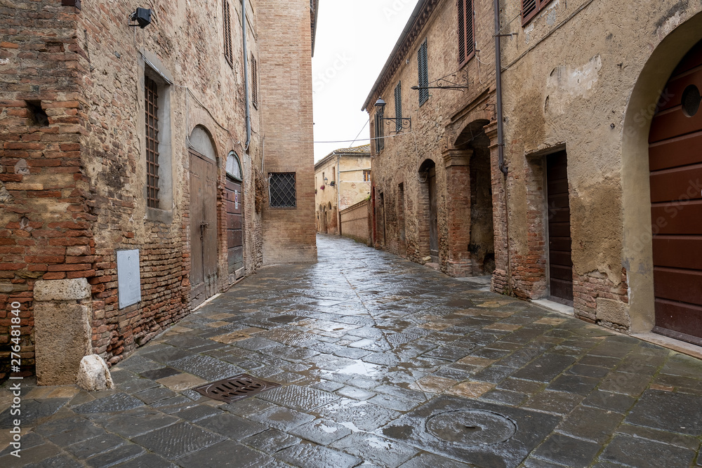 Street of the city Orvieto, Italy, Toscana.