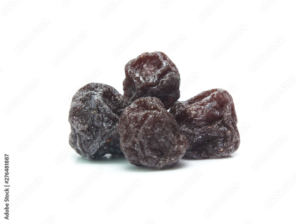 Dried plums isolated on white background Dried plums isolated on white background