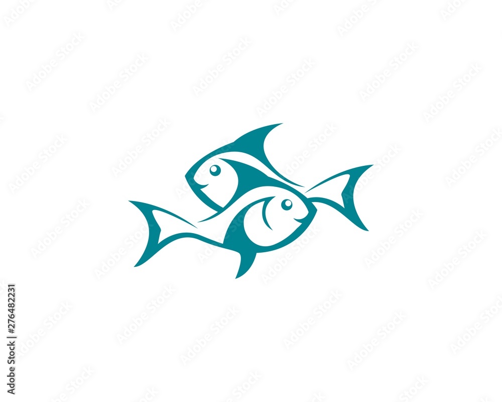 Fish icon illustration vector template design Fish icon illustration vector template design