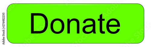 Donate Button on white background - illustration