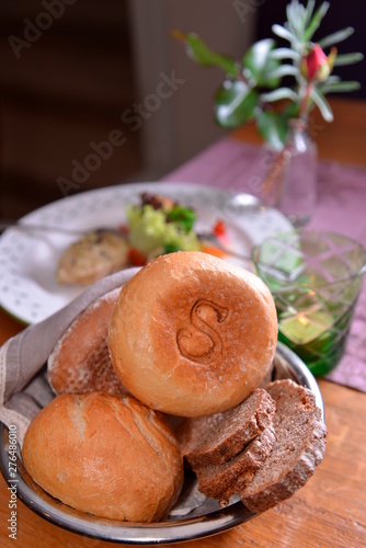 Close up of the bread; Joching;Weingut Holzapfel;Vienna;Austria photo