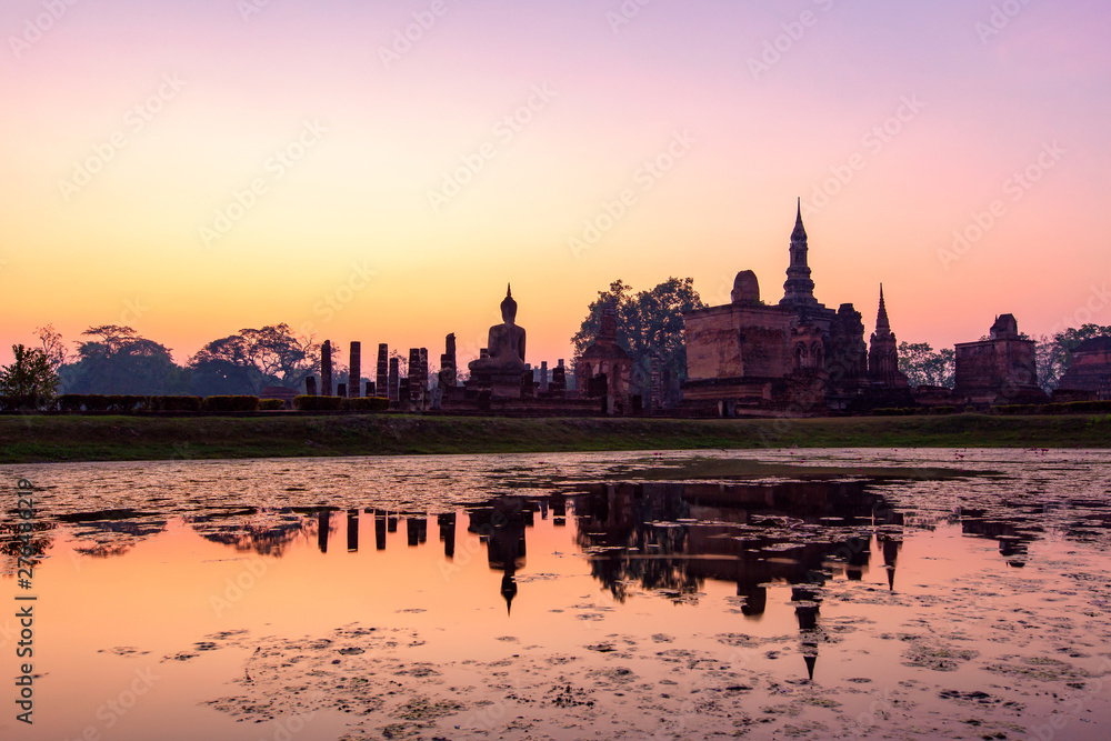 Wat Mahathat temple at Sukhothai historical park