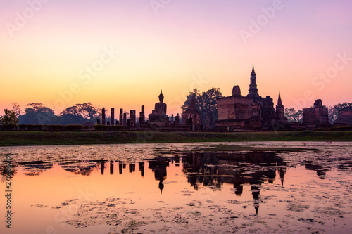 Wat Mahathat temple at Sukhothai historical park