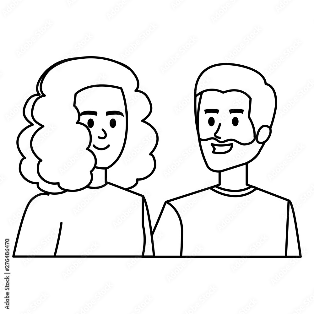 young lovers couple avatars characters young lovers couple avatars characters