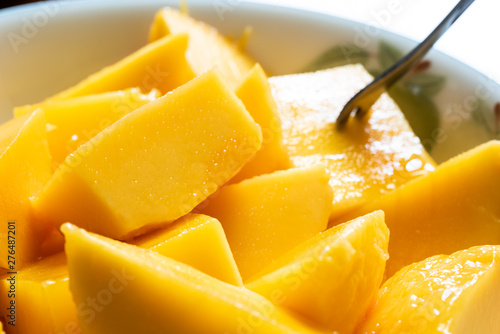 Obraz na płótnie yellow mango on a dish