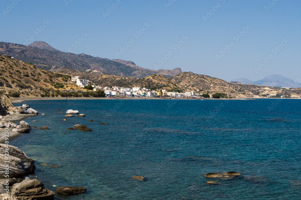 CRETE ISLAND, GREECE. Beach between Myrtos and Tertsa villages, on the 
