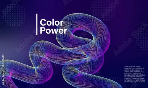 Colorful abstract gradient poster. Color purple flow blend circle bright vibrant presentation cover. Web banner multicolor round wave pink blue design element vector illustration