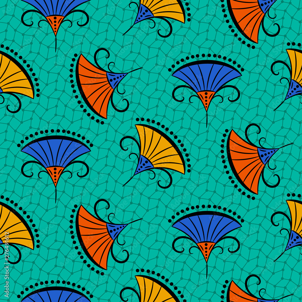 African style bright seamless vector pattern. African style bright seamless vector pattern.