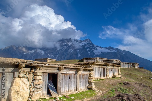 High altittude mountains and settlements