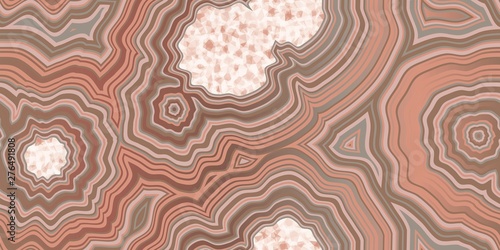 Infinite Agate Geode Seamless Repeat Vector Pattern Swatch. Bands and crystal centers. Abstract, natural, contours, raw, earth, stone, rock, mineral, nature, random, colorful. Generative Art.