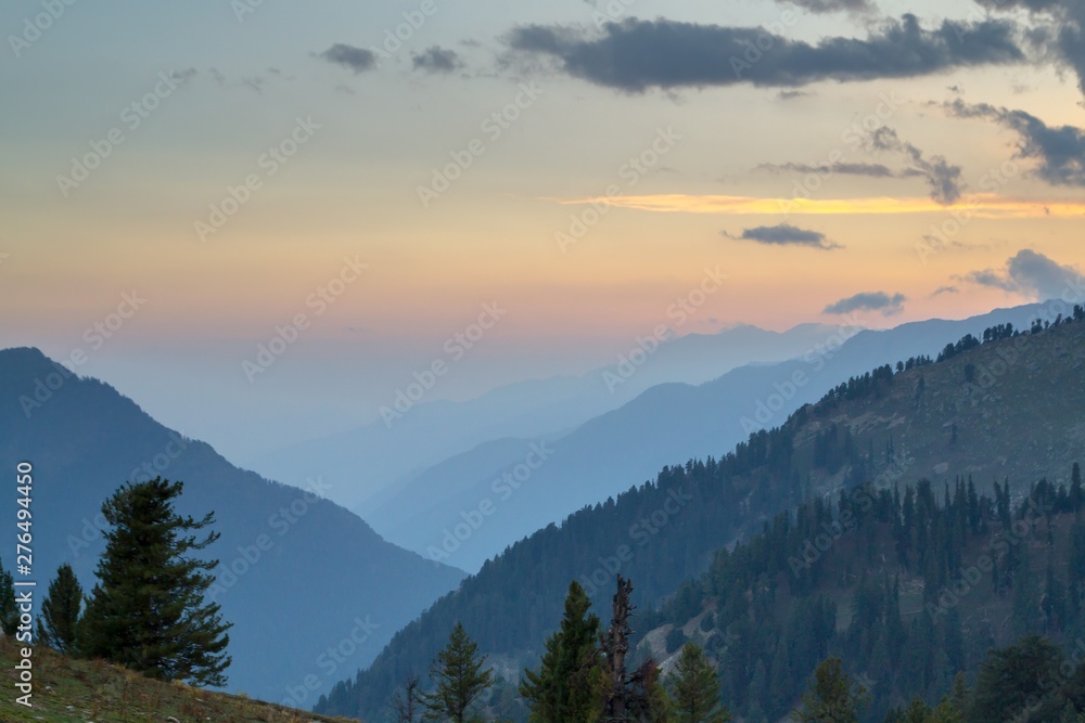 evening view from a mountain