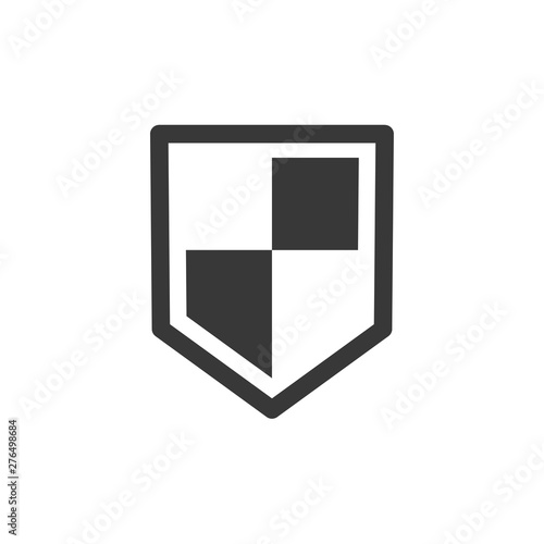 Free Download shield icon symbol template black color editable. Simple logo vector illustration for graphic and web design. - GFXLoad