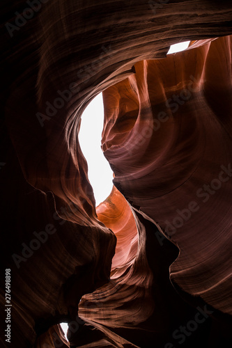 glimpse of blue sky Antelope Canyon Arizona on Navajo land near Page,Arizona, Utah, United states of America, 