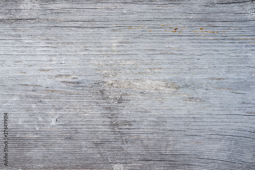 Macro texture of old, grey, wooden Board.