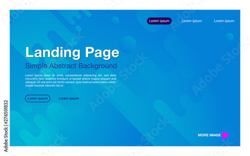 landing page simple design geometric background Dynamic shapes composition_light blue color