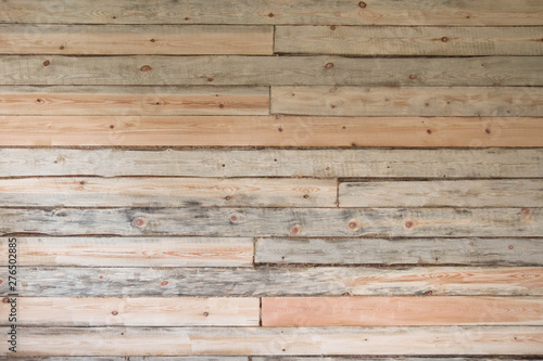 wall made of natural wooden timber
