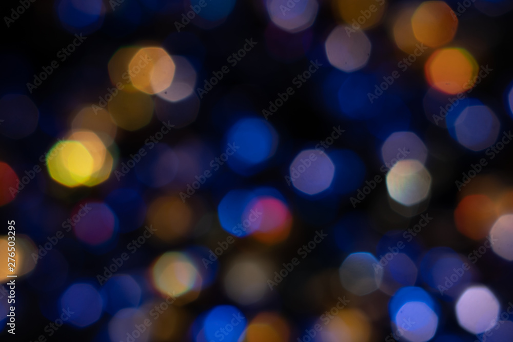 Obraz premium blue sparkle glitter abstract bokeh background Christmas