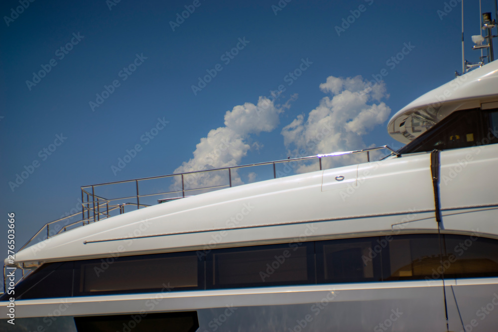 Luxury yacht, northern Mediterranean, Croatia, detail Luxury yacht, northern Mediterranean, Croatia, detail